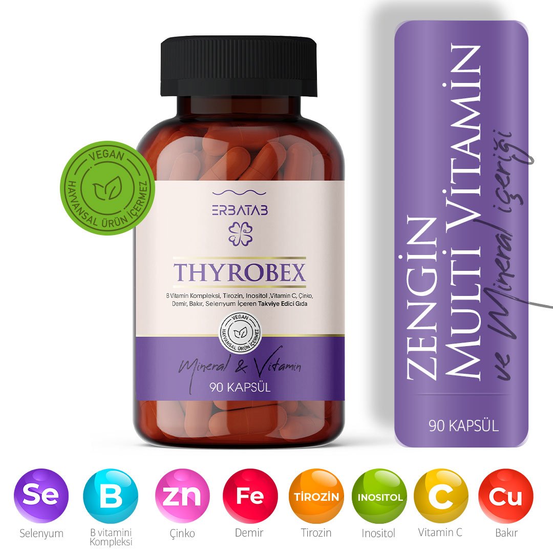 ERBATAB Thyrobex Multivitamine en Mineralen 90 Capsules Multivitamine en Mineralen