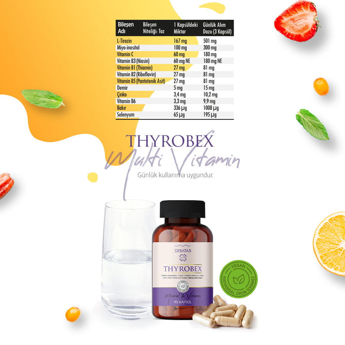 ERBATAB Thyrobex Multivitamin ve Mineral 90 Kapsül Multivitamin ve Mineral