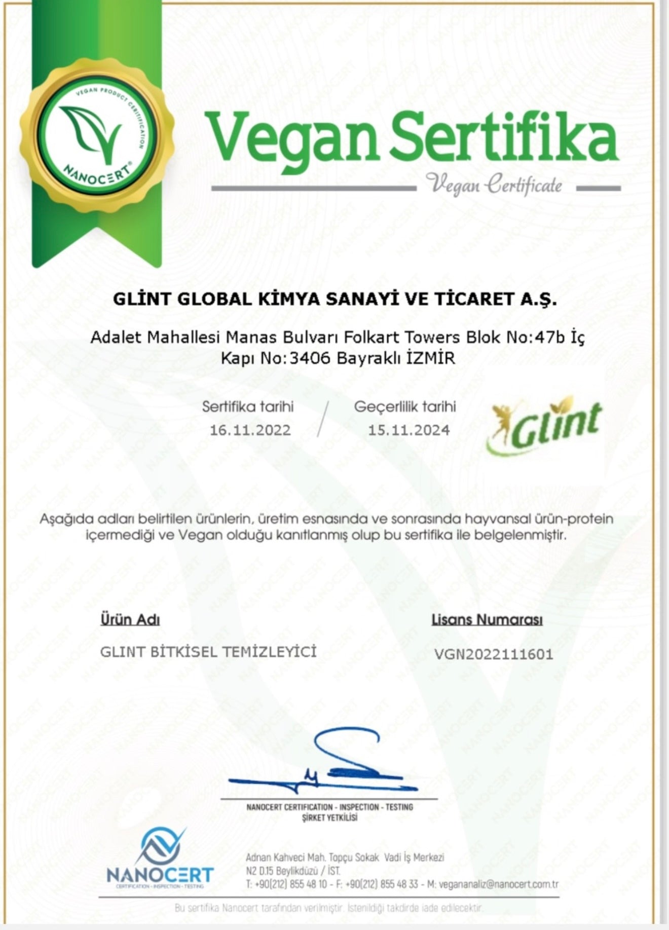 GLİNT Çok amaçlı Temizleyici