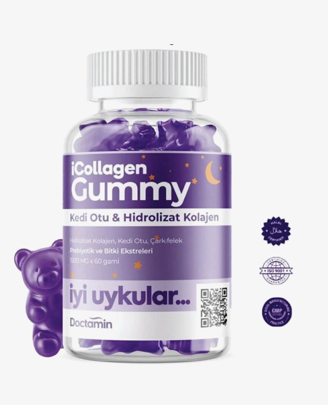 Doctamin iCollagen Gummy İyi Uykular – Kedi Otu & Hidrolize Kolajen | 60 Gummy