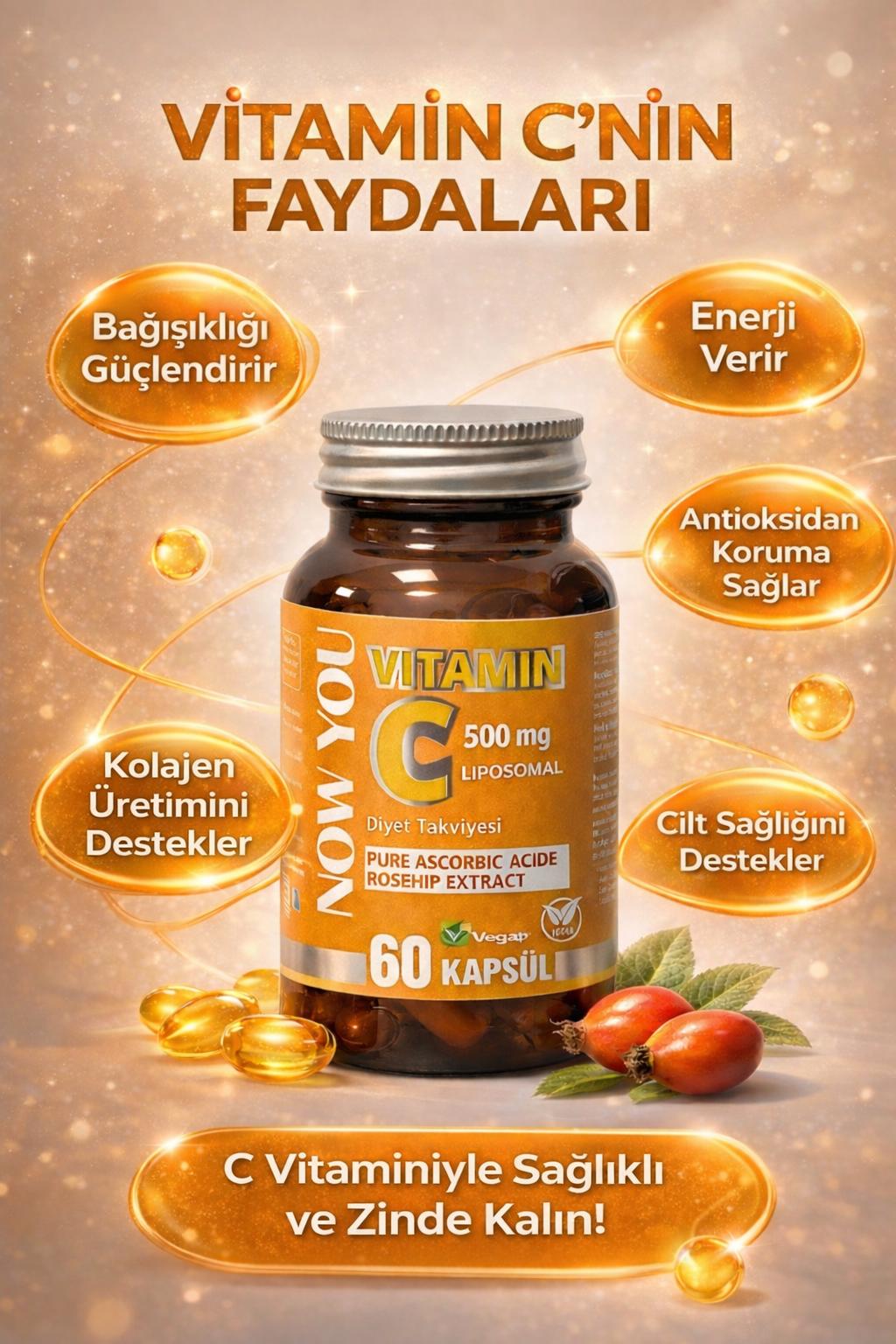 Now You C Vitamin Hagebuttenextrakt 11+ Jahre Unterstützung