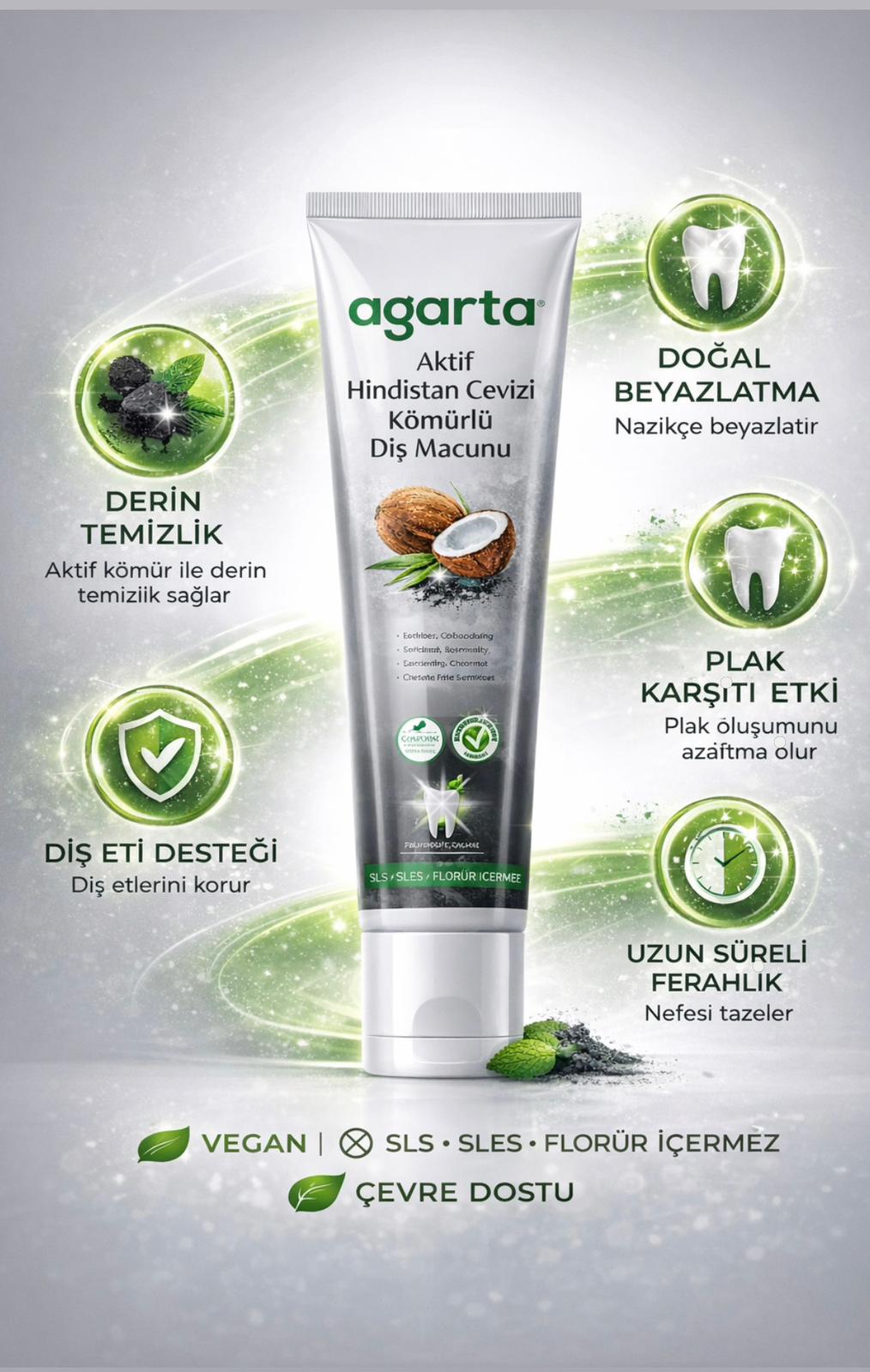 Agarta AKTİF KARBONLU DİŞ MACUNU