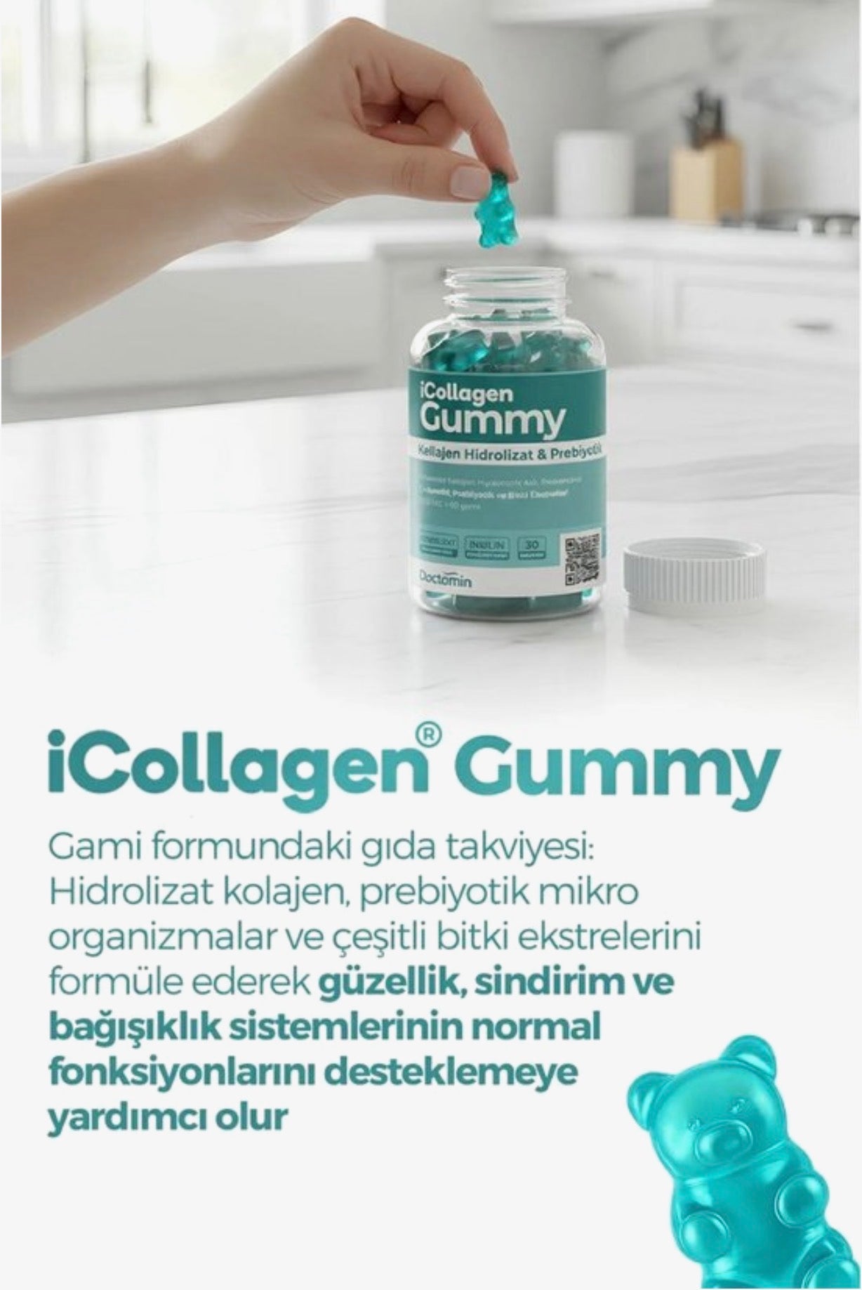 Doctamin iCollagen Gummy 60 Adet | Hidrolize Kolajen & Prebiyotik