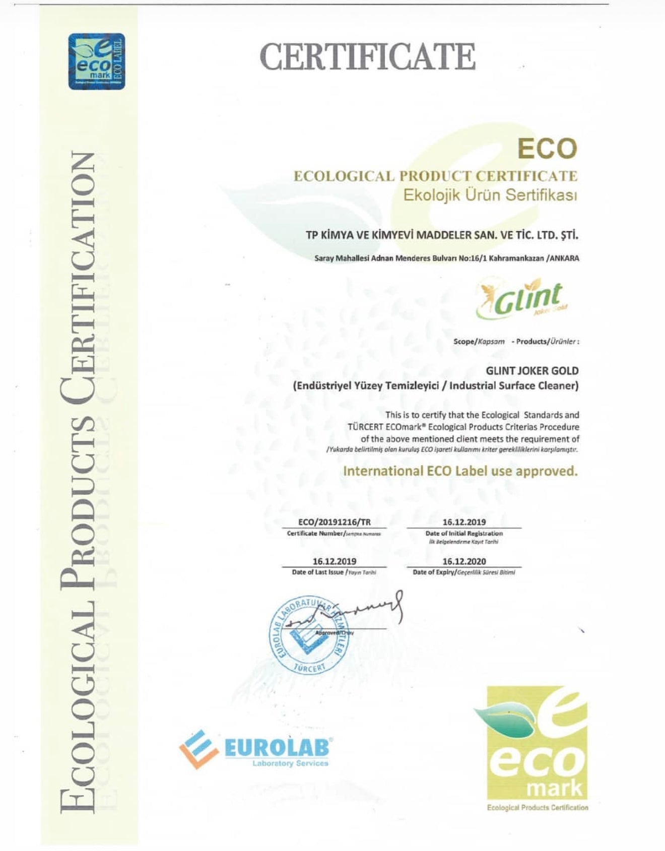 GLİNT Çok amaçlı Temizleyici