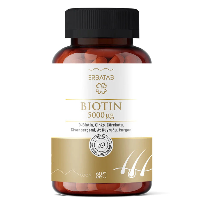 ERBATAB Biotin (Çinko Çörekotu Civan Perçemi At Kuyruğu Isırgan Ekstresi)