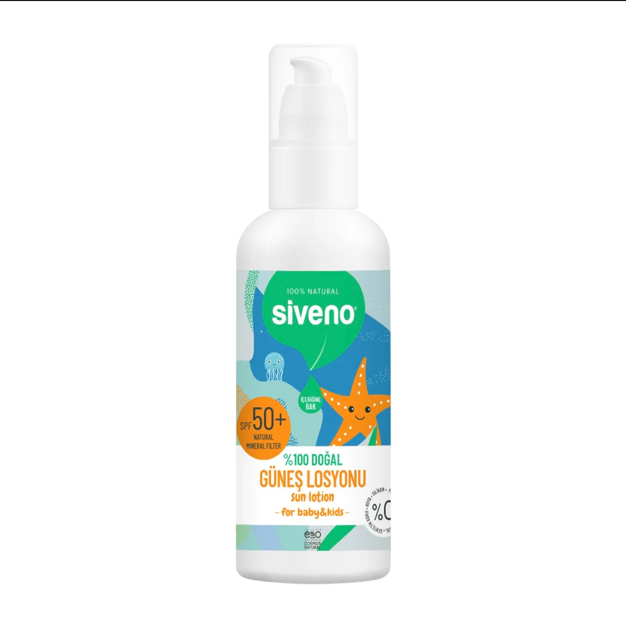 Natuurlijke anti-vlek zonnebrandcrème voor kinderen, 100 ml.