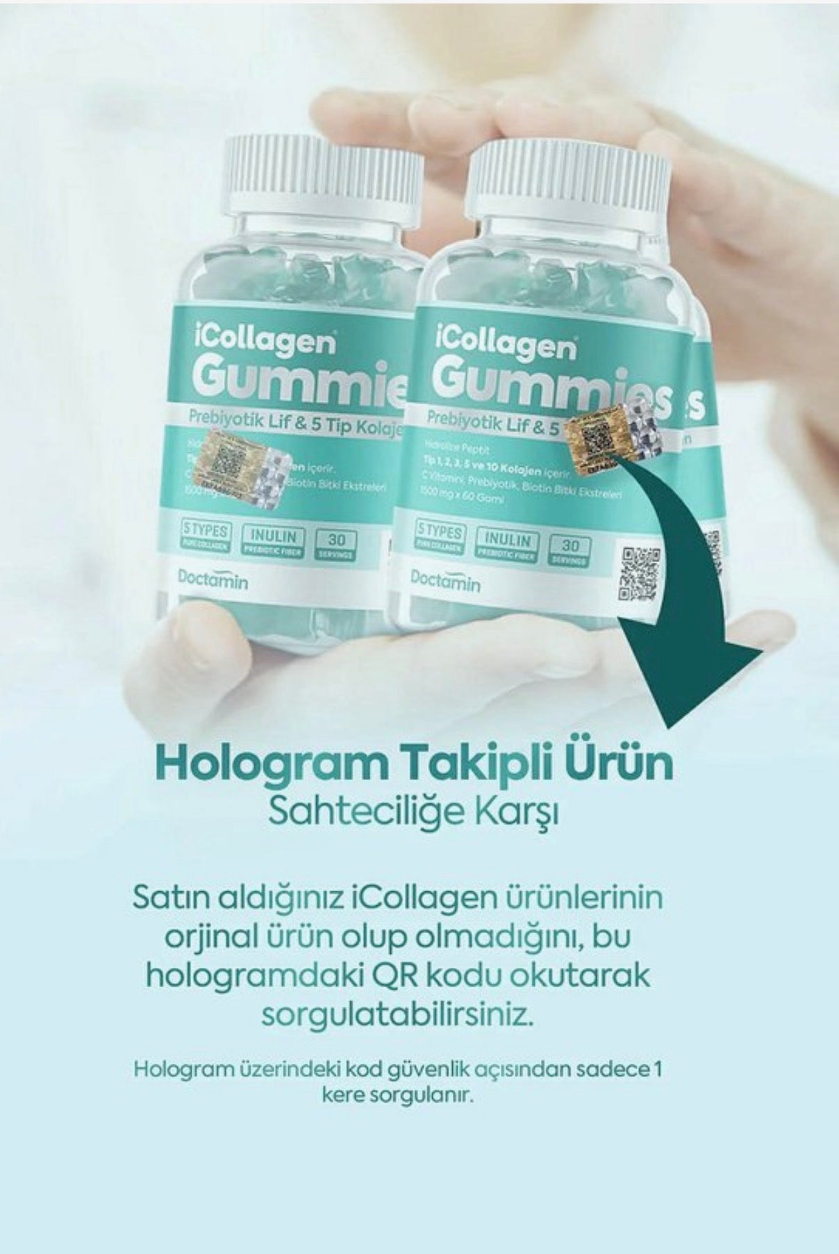 Doctamin iCollagen Gummy 60 Adet | Hidrolize Kolajen & Prebiyotik