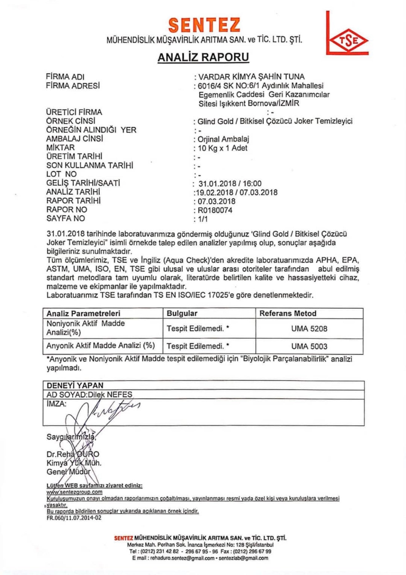 GLİNT Çok amaçlı Temizleyici