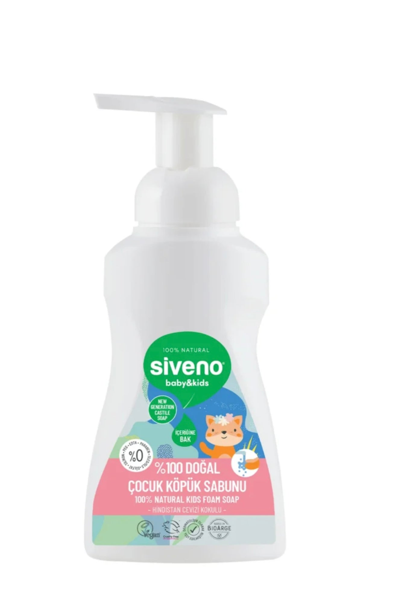 100% natuurlijke kinderschuimzeep Vegan 250ml