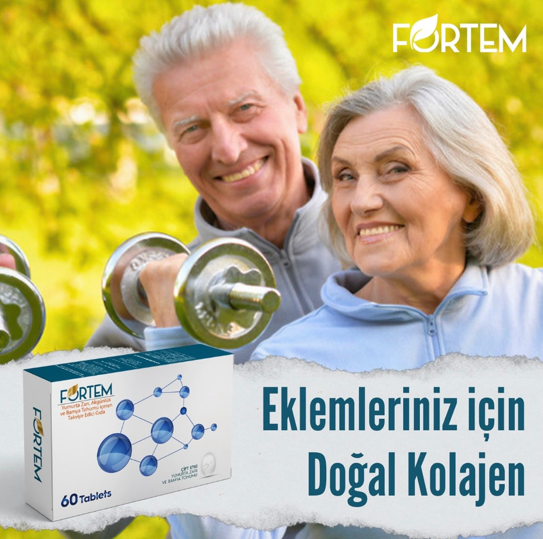 Fortem yumurta zarı akgünlük bamya tohumu içeren takviye edici gıda