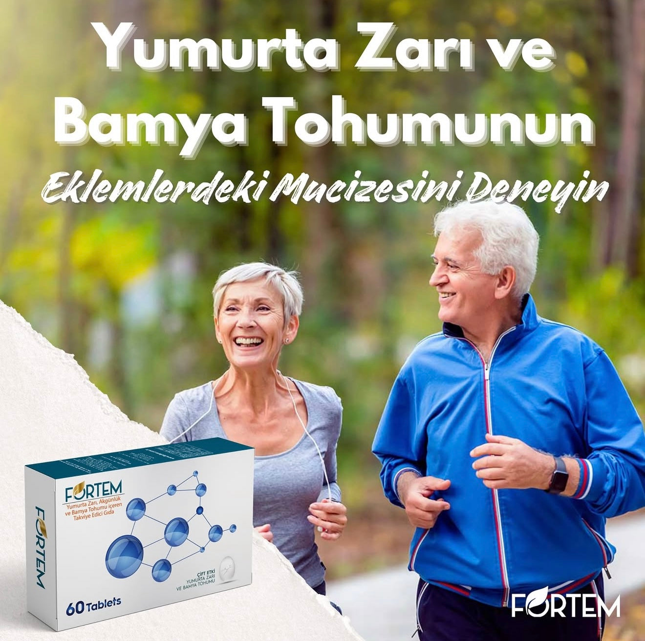 Fortem yumurta zarı akgünlük bamya tohumu içeren takviye edici gıda