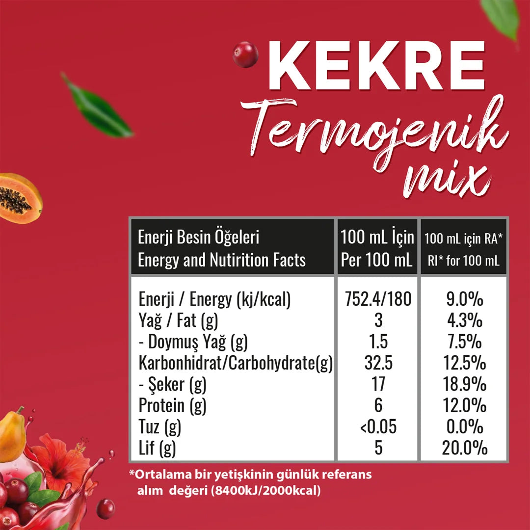 Kekre Termojenik Mix 250 ml – Bitkisel İçerikli Konsantre İçecek