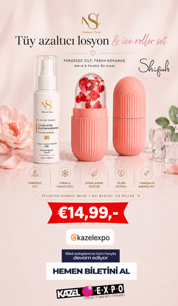 Tüy azaltıcı losyon ve ice roller set