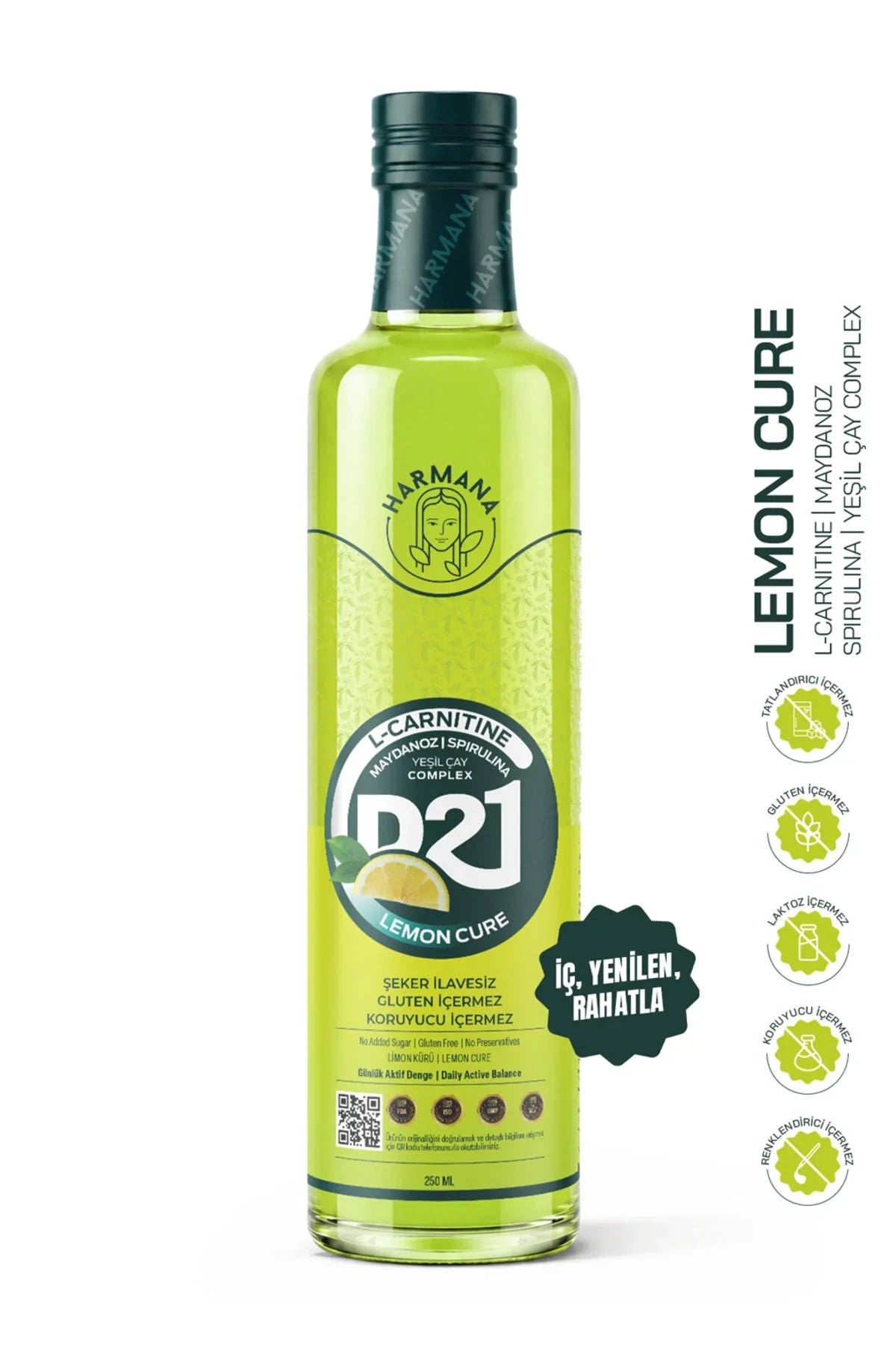 HARMANA D-21 Lemon Cure L-Carnitine İçeren Fonksiyonel İçecek 250 ml