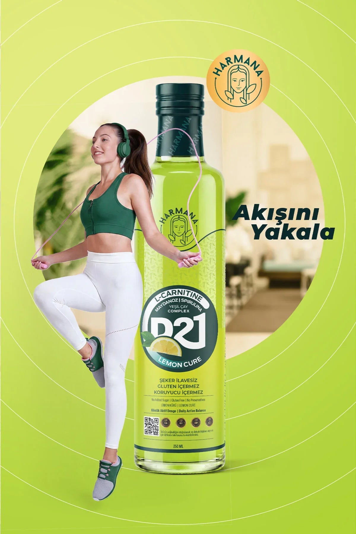 HARMANA D-21 Lemon Cure L-Carnitine İçeren Fonksiyonel İçecek 250 ml