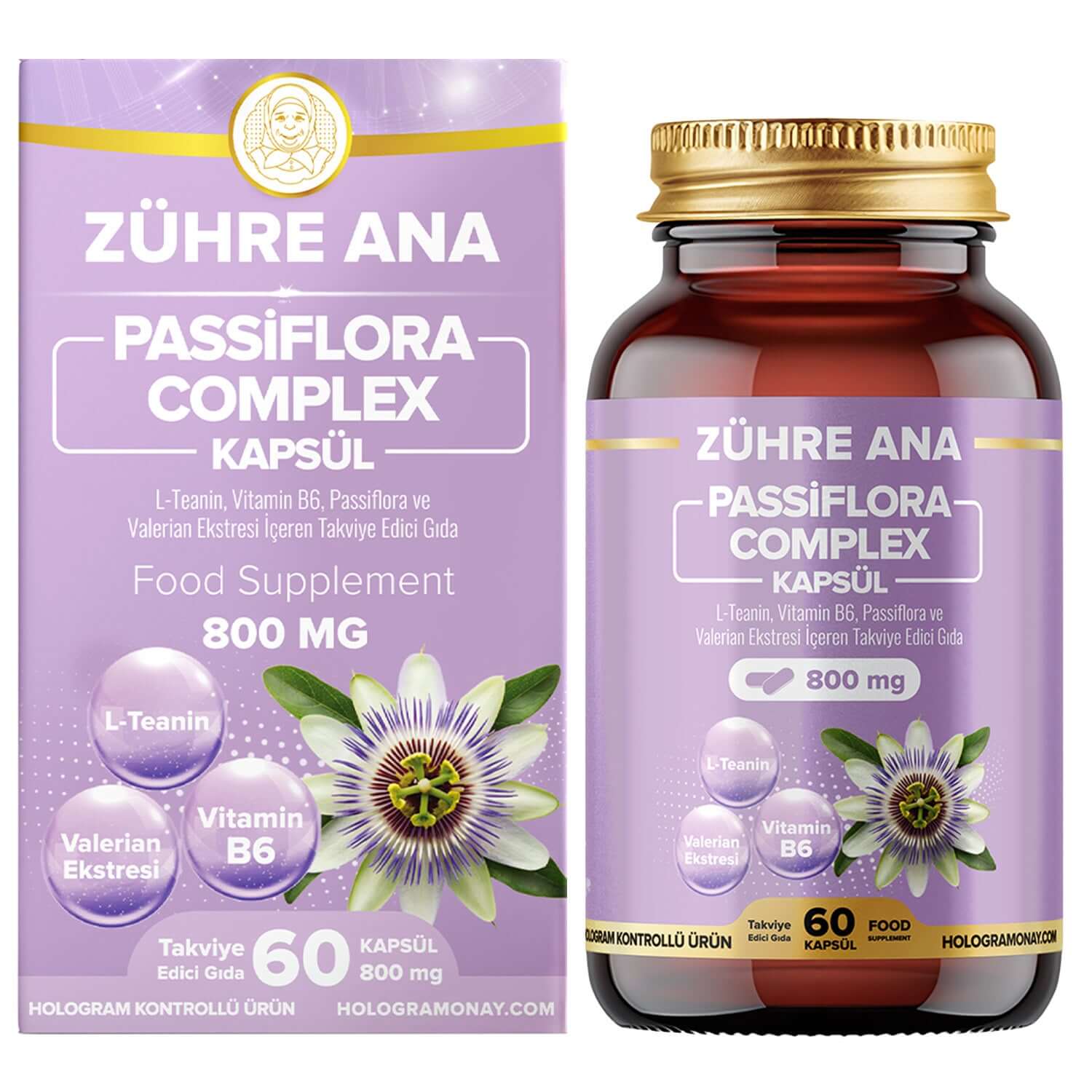 ZÜHRE ANA Passiflora Complex Kapsül 800 mg – 60 Kapsül