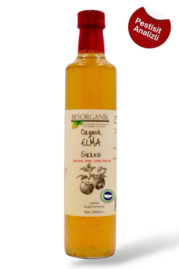 Organik Elma Sirkesi 500ml (PESTİSİT VE AĞIR METAL ANALİZLİ)
