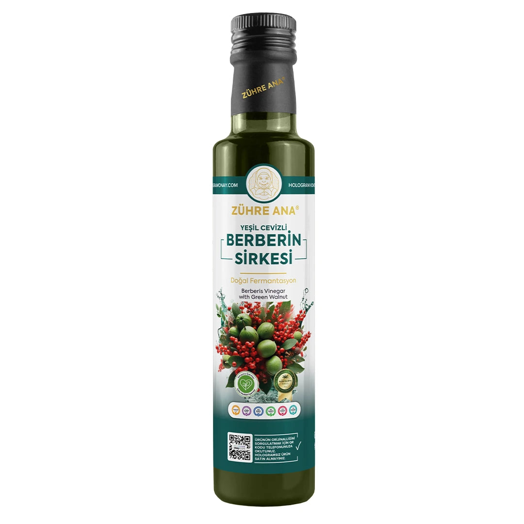 Zühre Ana Yeşil Cevizli Berberin Sirkesi Doğal Fermantasyon
