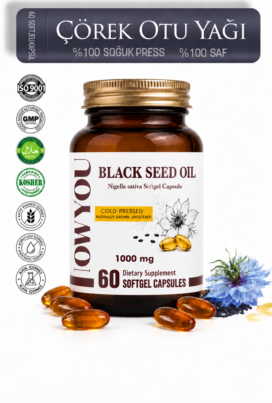 Now You Black Seed Oil Çörek Otu Yağı 60 Kapsül