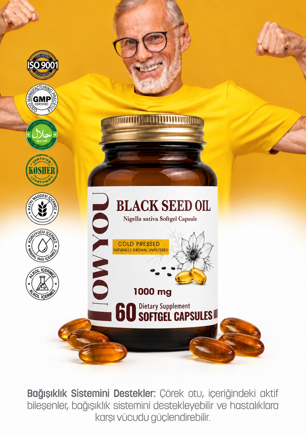 Now You Black Seed Oil Çörek Otu Yağı 60 Kapsül