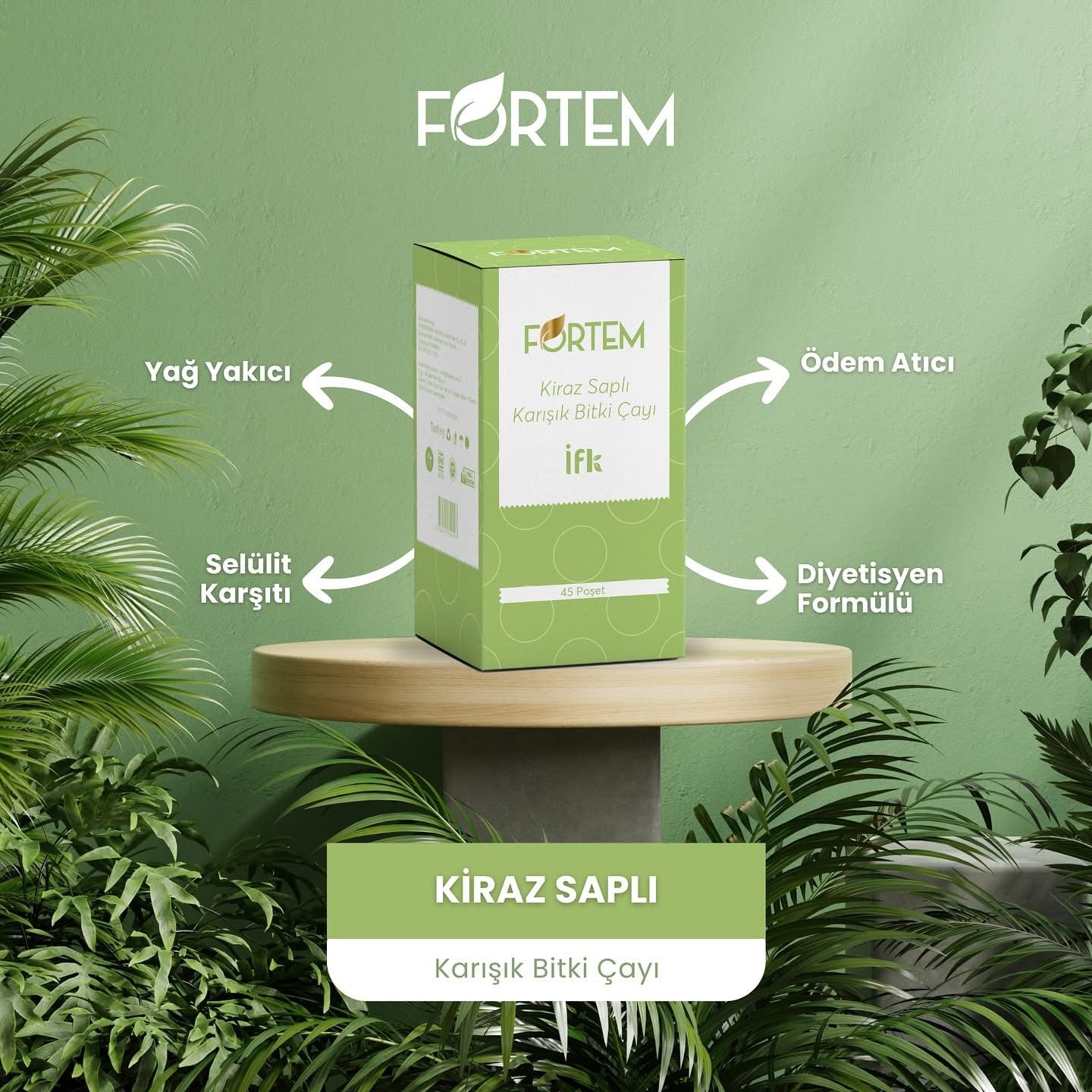 Kiraz saplı karışık bitki çayı