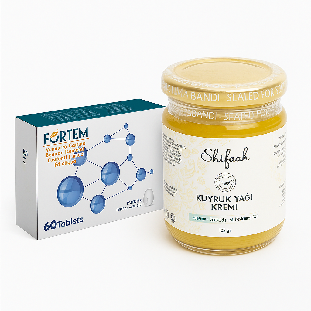 Kas ve Eklem Rahatlatıcı Paket
(Fortem + Shifaah Kuyruk Yağı Kremi)