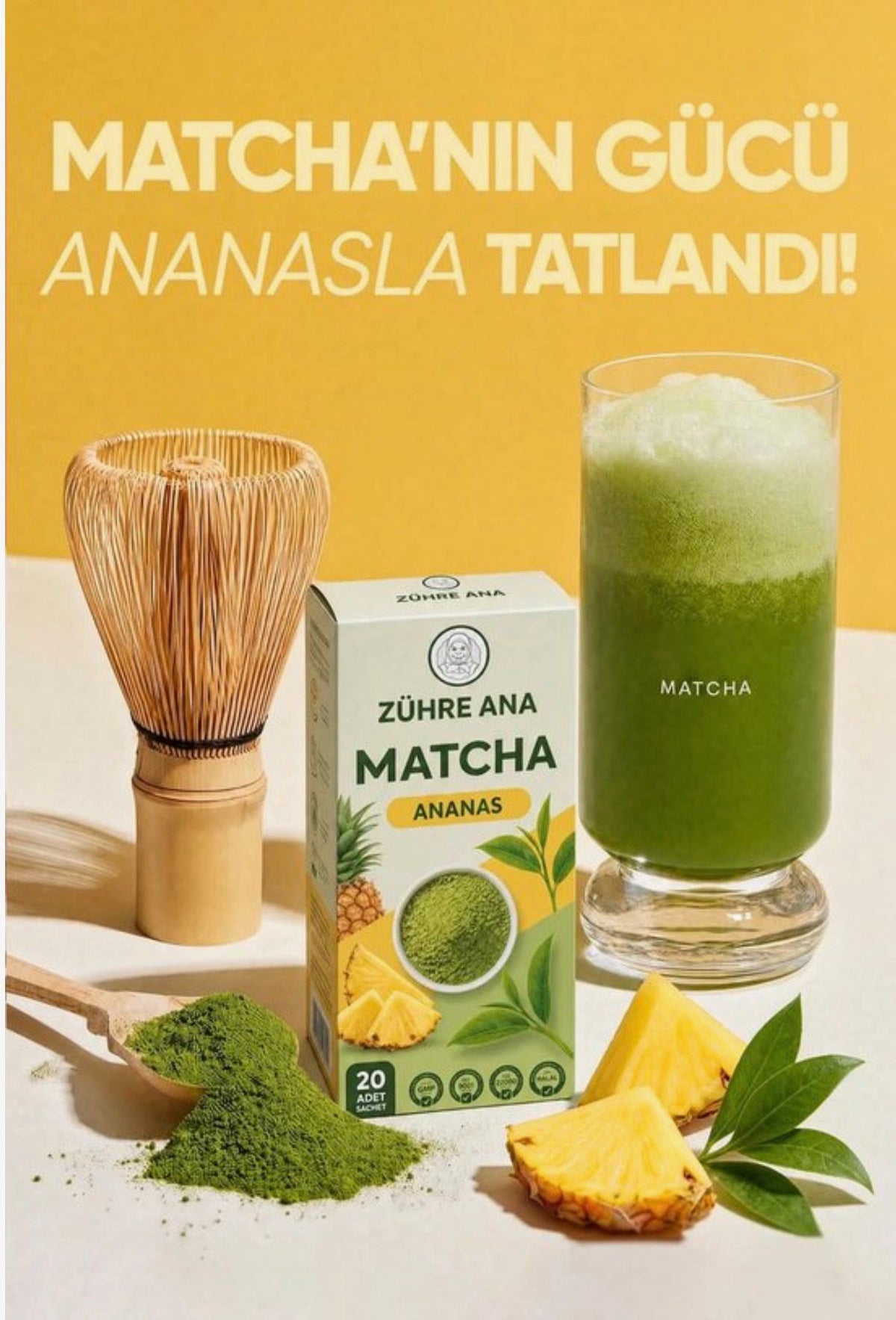 Zühre Ana Matcha Ananas – Lezzetli ve Pratik Matcha Keyfi
