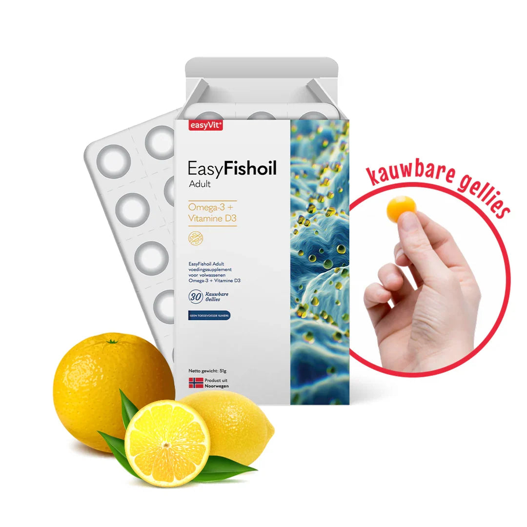 EasyFishoil Omega-3 & D3 Vitamini – Yetişkinler İçin Balık Yağı | 30 Çiğnenebilir Jel