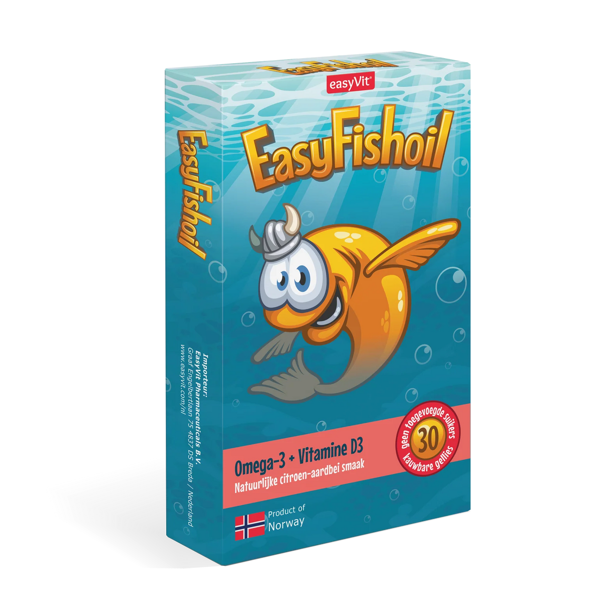 EasyFishoil Kids Omega-3 & D3 – Çocuklar İçin Çilek Aromalı Balık Yağı | 30 Çiğnenebilir Jel