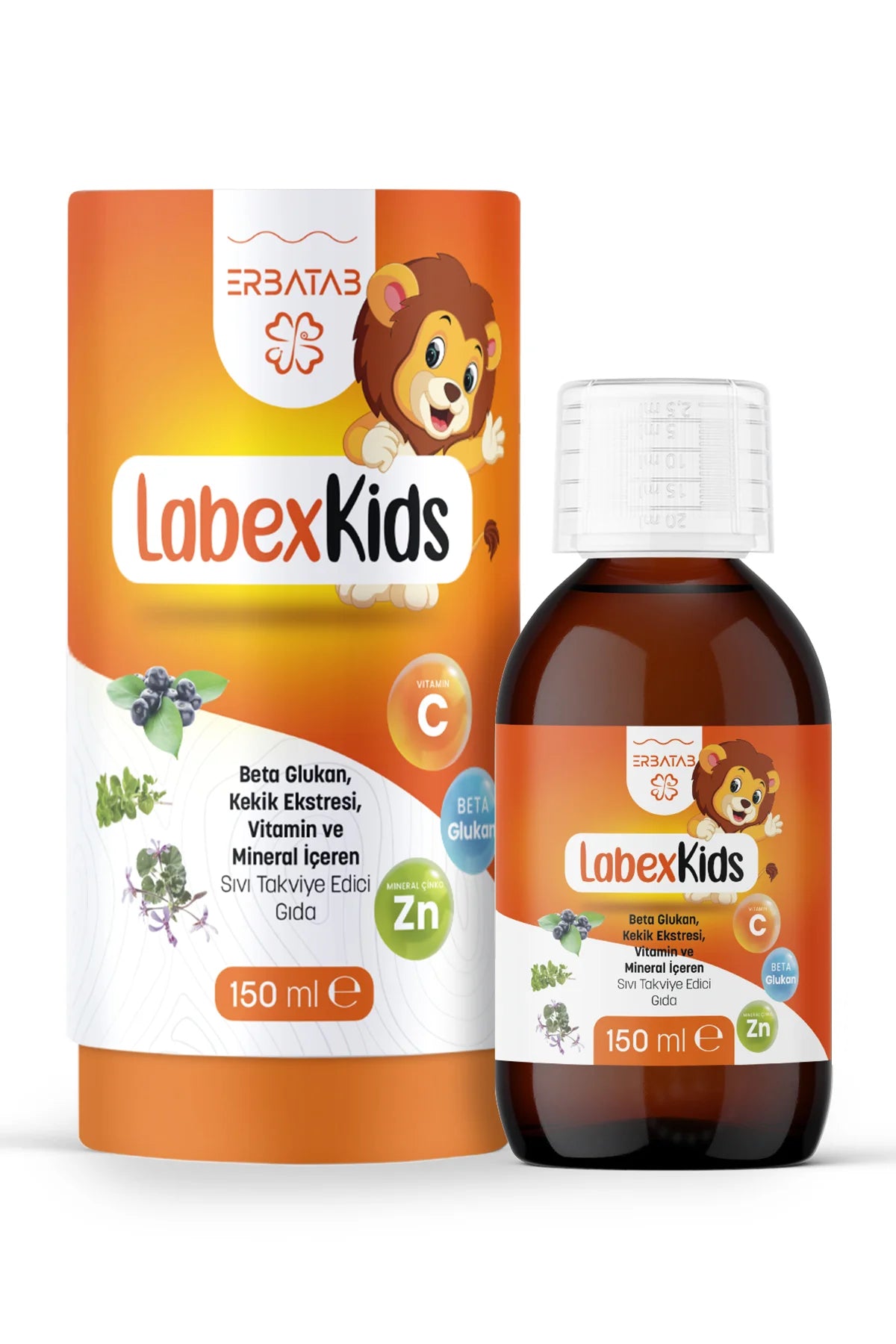 ERBATAB Labex Kids Multivitaminesiroop voor kinderen 150 ml 