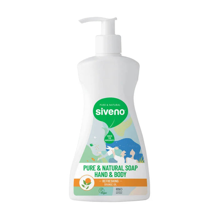 Siveno Portakal Yağlı Doğal Sıvı Sabun El ve Vücut İçin